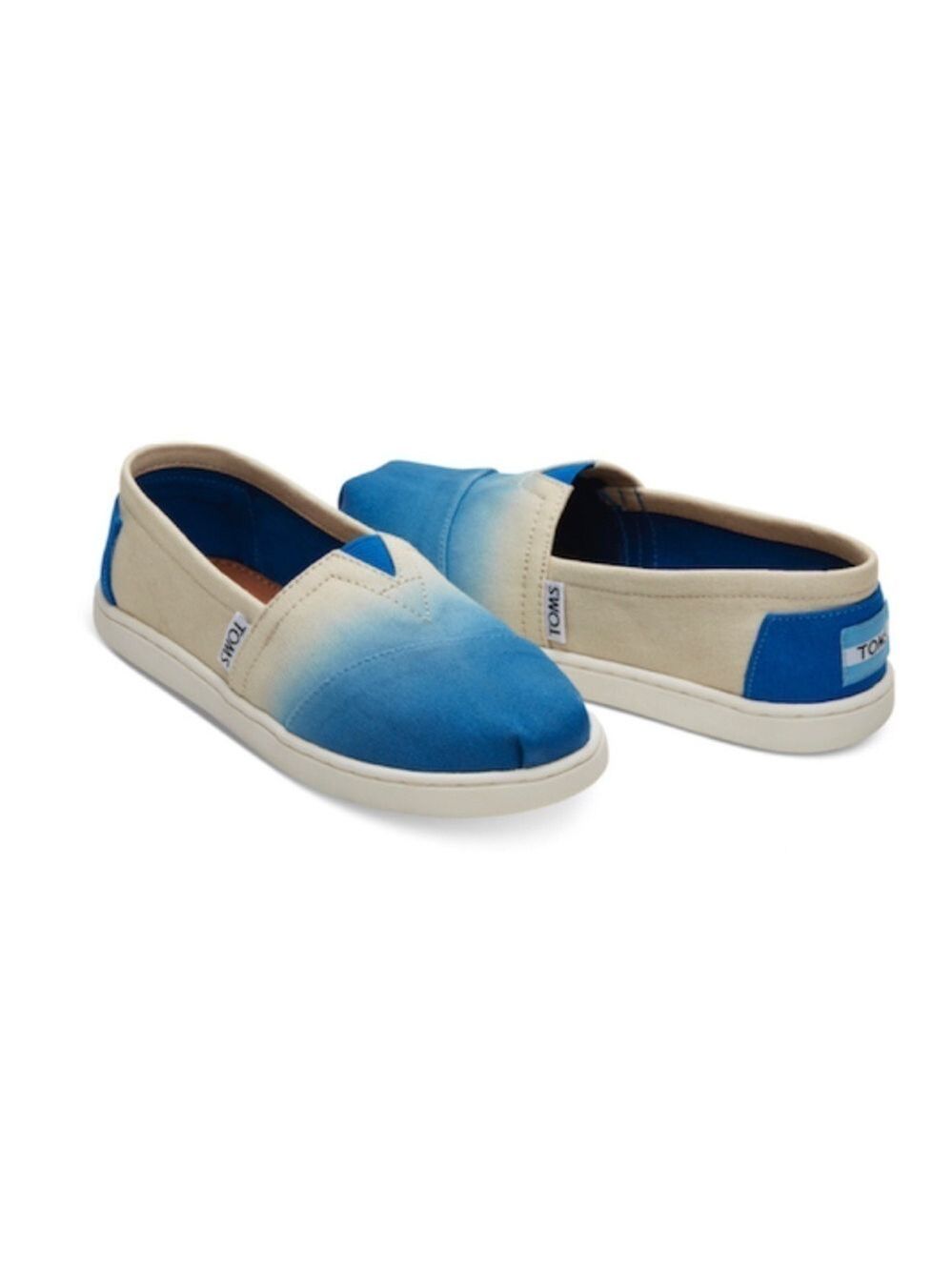 Youth Toms Classic Cobolt Dip Dye Slip On Shoes Size 1 US! - Picture 10 of 10